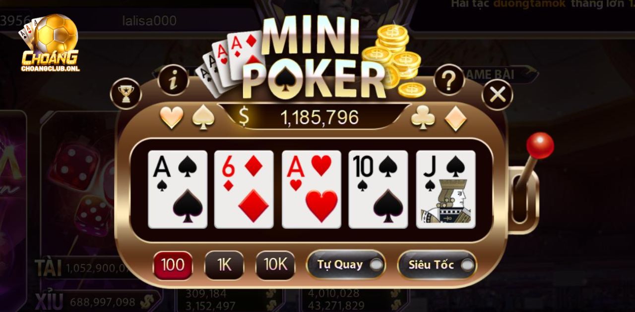 KHÁM PHÁ MINI POKER CHOANGCLUB - CỔNG GAME BÀI ĐỔI THƯỞNG UY TÍN NHẤT 2025 8 MINI POKER CHOANGCLUB